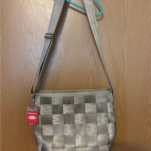 Harveys Tan Seatbelt Woven Crossbody Shoulder Bag
